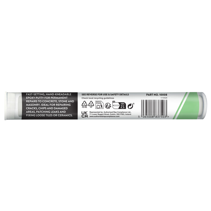 Concrete & Stone Epoxy Putty Stick 114 g | Instant Concrete Repair, Crack & Hole Filler