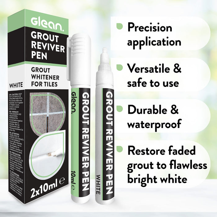 Grout Reviver Pens | White | 2 x 10ml