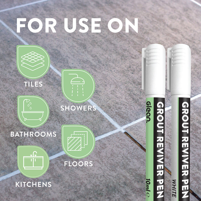 Grout Reviver Pens | White | 2 x 10ml