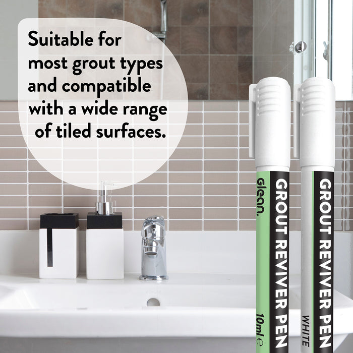 Grout Reviver Pens | White | 2 x 10ml