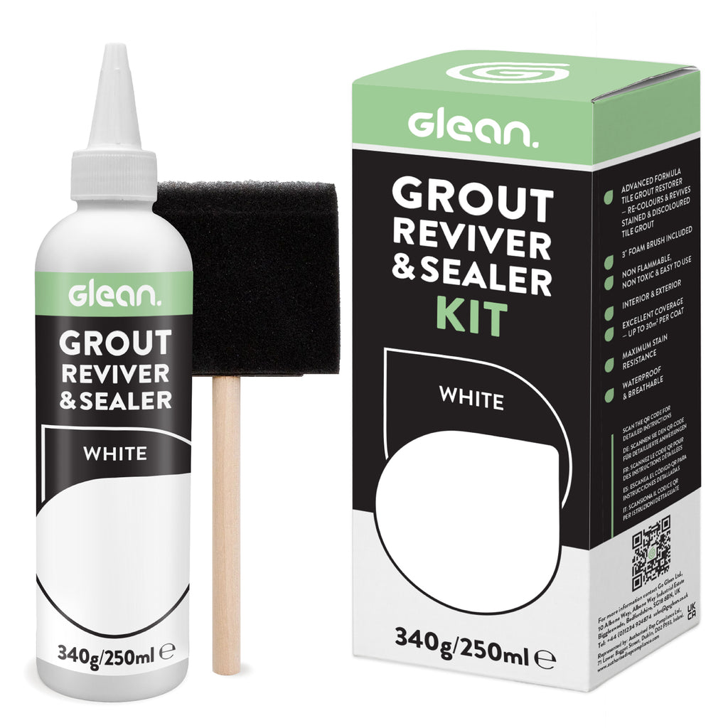 Grout Reviver & Sealer Kit Various Colours Foam Brush