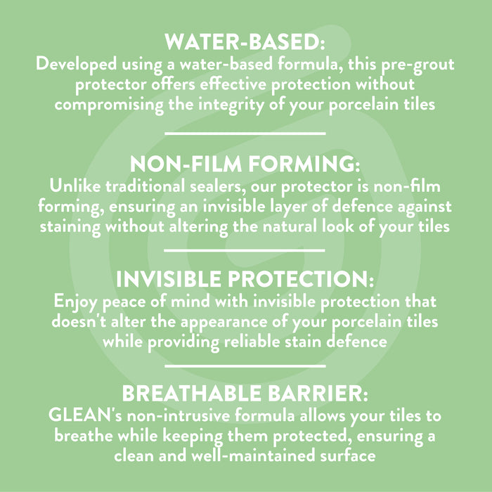 Porcelain Tile Pre Grout Protector | GLEAN